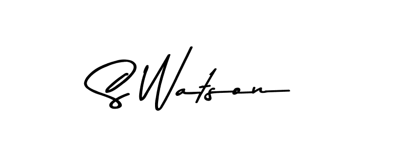 Use a signature maker to create a handwritten signature online. With this signature software, you can design (Asem Kandis PERSONAL USE) your own signature for name S Watson. S Watson signature style 9 images and pictures png