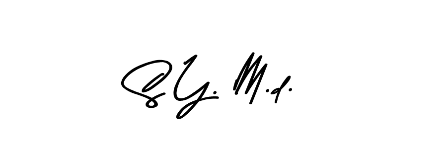 This is the best signature style for the S Y. M.d. name. Also you like these signature font (Asem Kandis PERSONAL USE). Mix name signature. S Y. M.d. signature style 9 images and pictures png