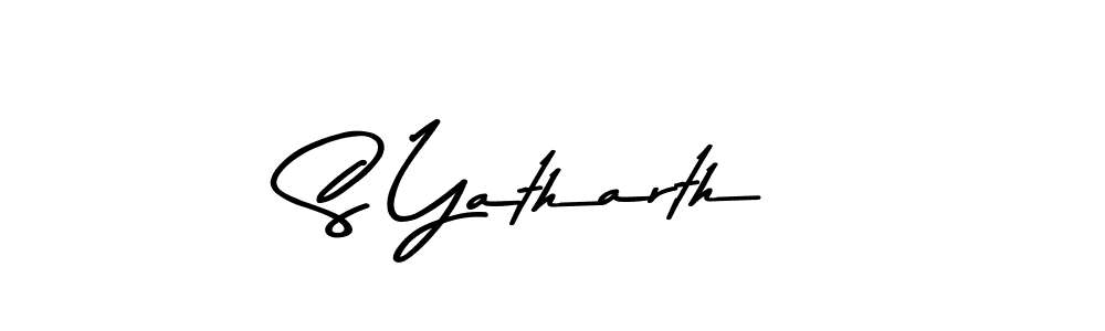 How to make S Yatharth name signature. Use Asem Kandis PERSONAL USE style for creating short signs online. This is the latest handwritten sign. S Yatharth signature style 9 images and pictures png