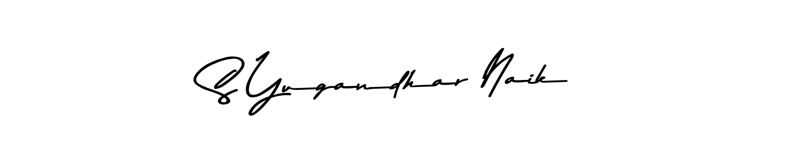 You should practise on your own different ways (Asem Kandis PERSONAL USE) to write your name (S Yugandhar Naik) in signature. don't let someone else do it for you. S Yugandhar Naik signature style 9 images and pictures png