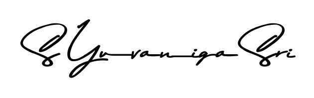 Looking for an artistic signature for S Yuvaniga Sri? The Asem Kandis PERSONAL USE calligraphy style gives a sophisticated flow suitable for business cards and emails. S Yuvaniga Sri signature style 9 images and pictures png