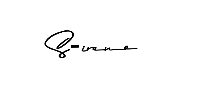 How to make S-irene name signature. Use Asem Kandis PERSONAL USE style for creating short signs online. This is the latest handwritten sign. S-irene signature style 9 images and pictures png