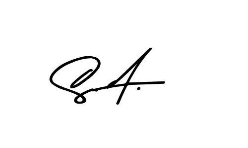 The best way (Asem Kandis PERSONAL USE) to make a short signature is to pick only two or three words in your name. The name S. A. include a total of six letters. For converting this name. S. A. signature style 9 images and pictures png