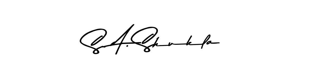 Make a beautiful signature design for name S. A. Shukla. With this signature (Asem Kandis PERSONAL USE) style, you can create a handwritten signature for free. S. A. Shukla signature style 9 images and pictures png