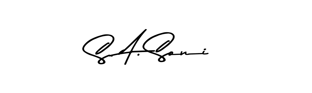 Make a beautiful signature design for name S. A. Soni. Use this online signature maker to create a handwritten signature for free. S. A. Soni signature style 9 images and pictures png