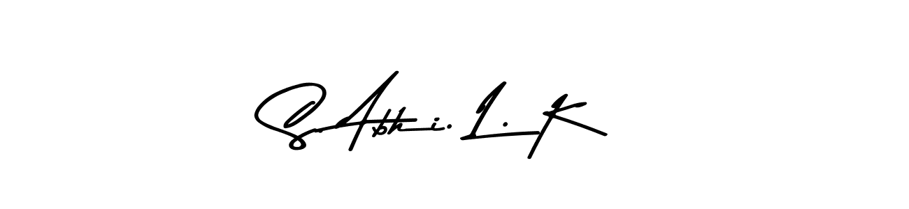 Create a beautiful signature design for name S. Abhi. L. K. With this signature (Asem Kandis PERSONAL USE) fonts, you can make a handwritten signature for free. S. Abhi. L. K signature style 9 images and pictures png