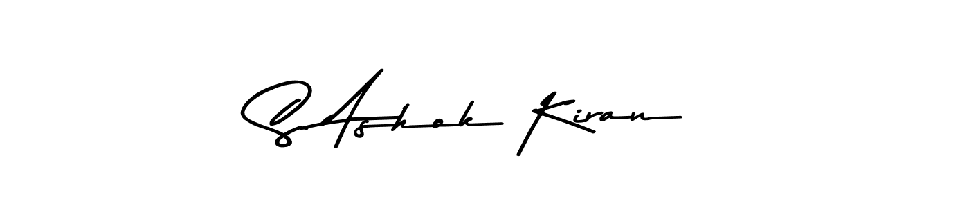 Make a beautiful signature design for name S. Ashok Kiran. With this signature (Asem Kandis PERSONAL USE) style, you can create a handwritten signature for free. S. Ashok Kiran signature style 9 images and pictures png