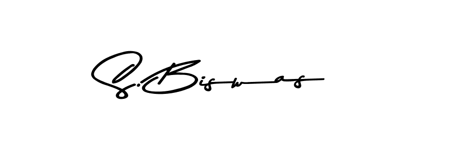 How to make S. Biswas name signature. Use Asem Kandis PERSONAL USE style for creating short signs online. This is the latest handwritten sign. S. Biswas signature style 9 images and pictures png