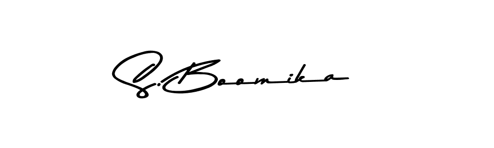 Asem Kandis PERSONAL USE is a professional signature style that is perfect for those who want to add a touch of class to their signature. It is also a great choice for those who want to make their signature more unique. Get S. Boomika name to fancy signature for free. S. Boomika signature style 9 images and pictures png