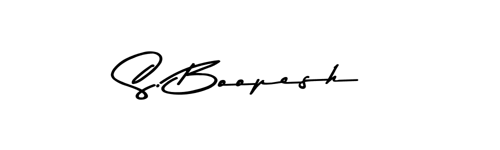 Make a beautiful signature design for name S. Boopesh. With this signature (Asem Kandis PERSONAL USE) style, you can create a handwritten signature for free. S. Boopesh signature style 9 images and pictures png
