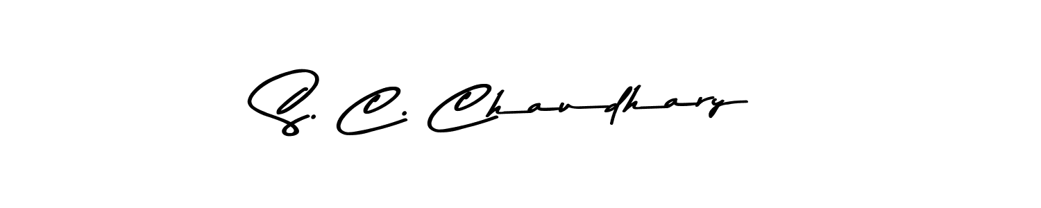 Also You can easily find your signature by using the search form. We will create S. C. Chaudhary name handwritten signature images for you free of cost using Asem Kandis PERSONAL USE sign style. S. C. Chaudhary signature style 9 images and pictures png