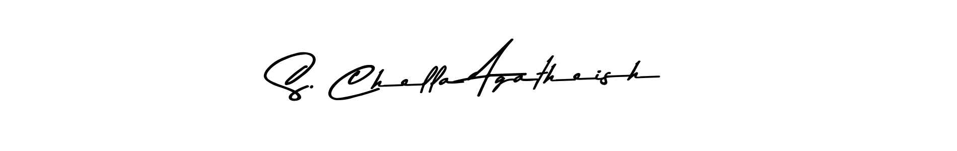 This is the best signature style for the S. Chella Agatheish name. Also you like these signature font (Asem Kandis PERSONAL USE). Mix name signature. S. Chella Agatheish signature style 9 images and pictures png