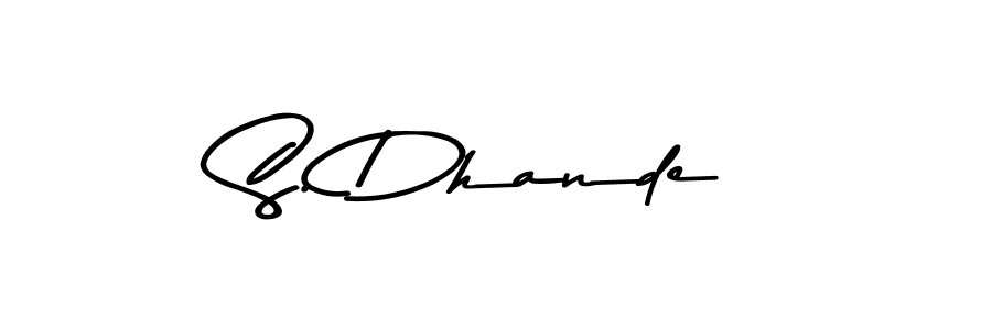 This is the best signature style for the S. Dhande name. Also you like these signature font (Asem Kandis PERSONAL USE). Mix name signature. S. Dhande signature style 9 images and pictures png