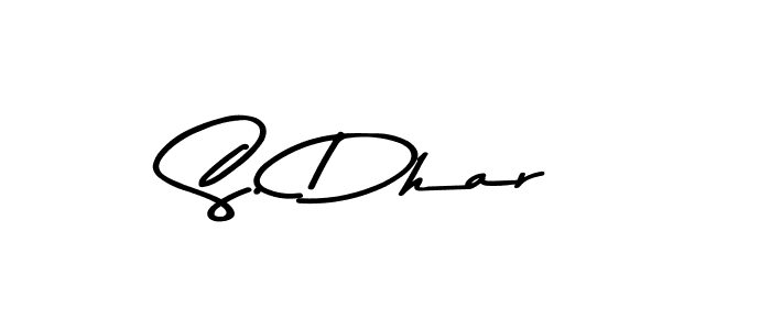 S. Dhar stylish signature style. Best Handwritten Sign (Asem Kandis PERSONAL USE) for my name. Handwritten Signature Collection Ideas for my name S. Dhar. S. Dhar signature style 9 images and pictures png