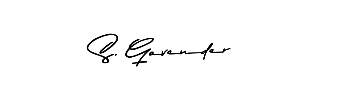 The best way (Asem Kandis PERSONAL USE) to make a short signature is to pick only two or three words in your name. The name S. Govender include a total of six letters. For converting this name. S. Govender signature style 9 images and pictures png