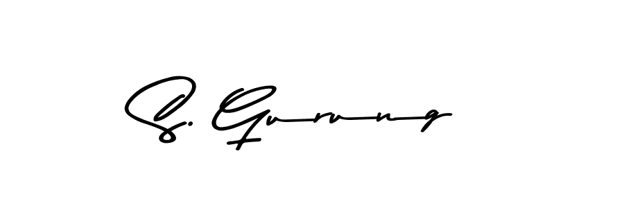 if you are searching for the best signature style for your name S. Gurung. so please give up your signature search. here we have designed multiple signature styles  using Asem Kandis PERSONAL USE. S. Gurung signature style 9 images and pictures png