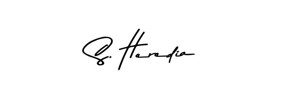 The best way (Asem Kandis PERSONAL USE) to make a short signature is to pick only two or three words in your name. The name S. Heredia include a total of six letters. For converting this name. S. Heredia signature style 9 images and pictures png