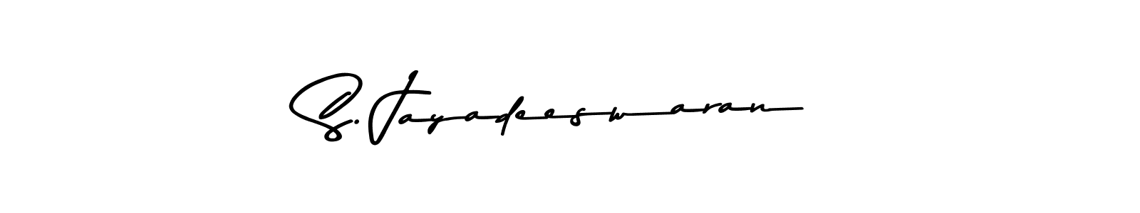 How to make S. Jayadeeswaran name signature. Use Asem Kandis PERSONAL USE style for creating short signs online. This is the latest handwritten sign. S. Jayadeeswaran signature style 9 images and pictures png