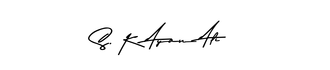 Create a beautiful signature design for name S. K. Ayan Ali. With this signature (Asem Kandis PERSONAL USE) fonts, you can make a handwritten signature for free. S. K. Ayan Ali signature style 9 images and pictures png