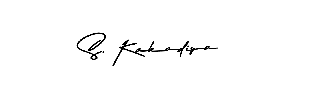 You should practise on your own different ways (Asem Kandis PERSONAL USE) to write your name (S. Kakadiya) in signature. don't let someone else do it for you. S. Kakadiya signature style 9 images and pictures png