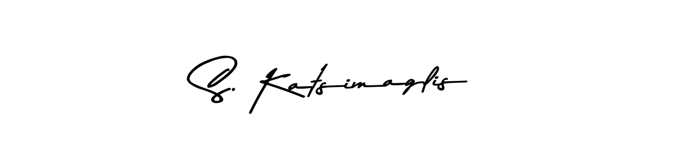 if you are searching for the best signature style for your name S. Katsimaglis. so please give up your signature search. here we have designed multiple signature styles  using Asem Kandis PERSONAL USE. S. Katsimaglis signature style 9 images and pictures png