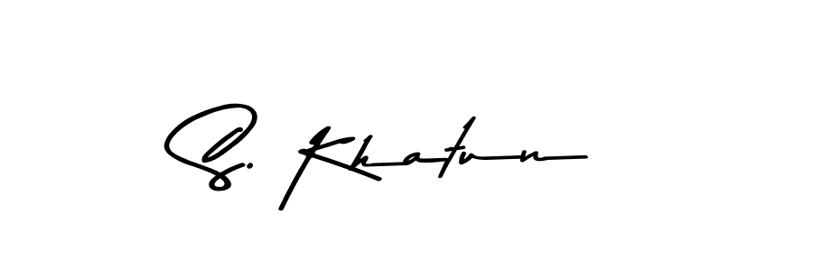 Create a beautiful signature design for name S. Khatun. With this signature (Asem Kandis PERSONAL USE) fonts, you can make a handwritten signature for free. S. Khatun signature style 9 images and pictures png