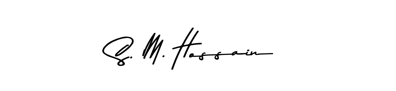 The best way (Asem Kandis PERSONAL USE) to make a short signature is to pick only two or three words in your name. The name S. M. Hossain include a total of six letters. For converting this name. S. M. Hossain signature style 9 images and pictures png