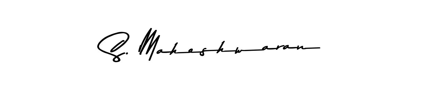 How to make S. Maheshwaran name signature. Use Asem Kandis PERSONAL USE style for creating short signs online. This is the latest handwritten sign. S. Maheshwaran signature style 9 images and pictures png