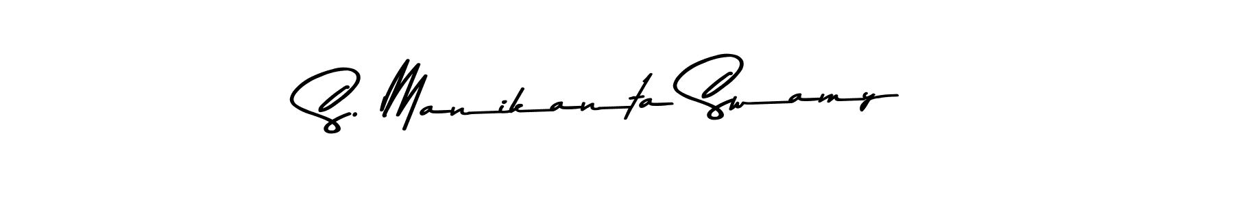 Use a signature maker to create a handwritten signature online. With this signature software, you can design (Asem Kandis PERSONAL USE) your own signature for name S. Manikanta Swamy. S. Manikanta Swamy signature style 9 images and pictures png