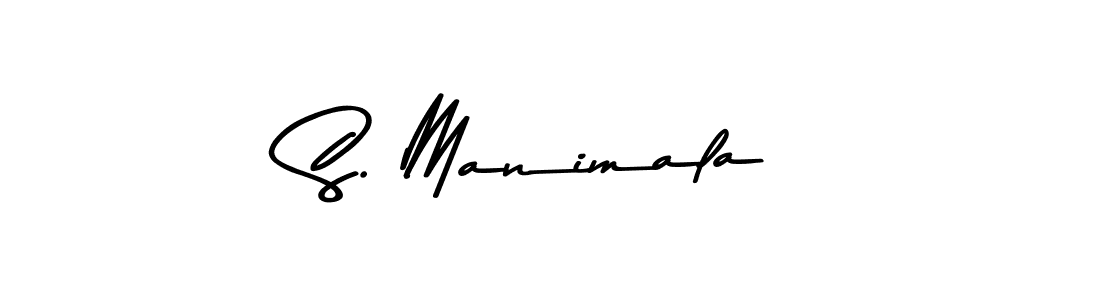 Use a signature maker to create a handwritten signature online. With this signature software, you can design (Asem Kandis PERSONAL USE) your own signature for name S. Manimala. S. Manimala signature style 9 images and pictures png