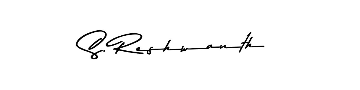 Also You can easily find your signature by using the search form. We will create S. Reshwanth name handwritten signature images for you free of cost using Asem Kandis PERSONAL USE sign style. S. Reshwanth signature style 9 images and pictures png