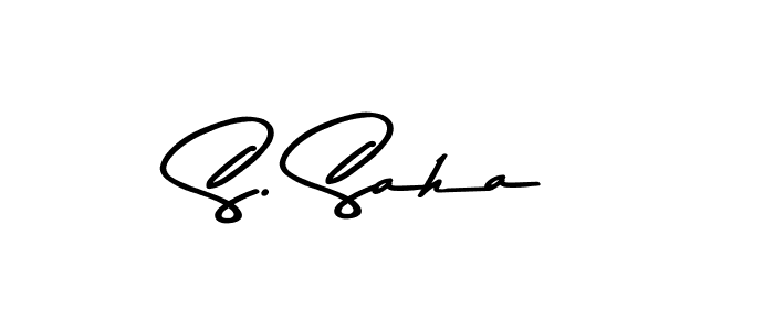 The best way (Asem Kandis PERSONAL USE) to make a short signature is to pick only two or three words in your name. The name S. Saha include a total of six letters. For converting this name. S. Saha signature style 9 images and pictures png
