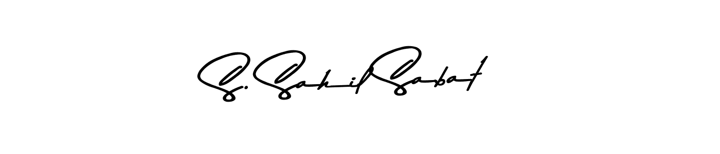 How to make S. Sahil Sabat name signature. Use Asem Kandis PERSONAL USE style for creating short signs online. This is the latest handwritten sign. S. Sahil Sabat signature style 9 images and pictures png