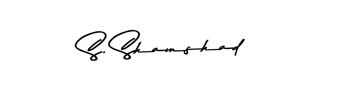 Use a signature maker to create a handwritten signature online. With this signature software, you can design (Asem Kandis PERSONAL USE) your own signature for name S. Shamshad. S. Shamshad signature style 9 images and pictures png