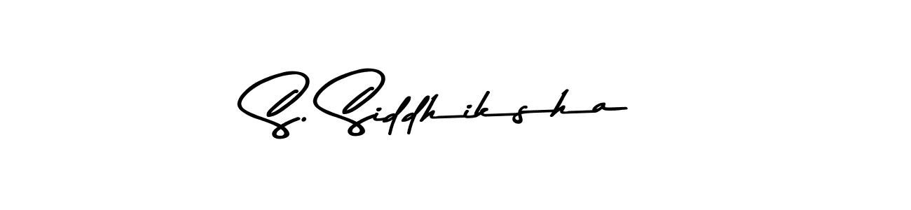 Make a beautiful signature design for name S. Siddhiksha. With this signature (Asem Kandis PERSONAL USE) style, you can create a handwritten signature for free. S. Siddhiksha signature style 9 images and pictures png