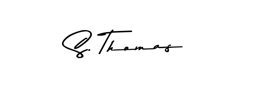 You should practise on your own different ways (Asem Kandis PERSONAL USE) to write your name (S. Thomas) in signature. don't let someone else do it for you. S. Thomas signature style 9 images and pictures png