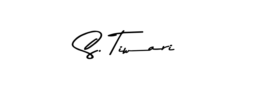 How to make S. Tiwari name signature. Use Asem Kandis PERSONAL USE style for creating short signs online. This is the latest handwritten sign. S. Tiwari signature style 9 images and pictures png