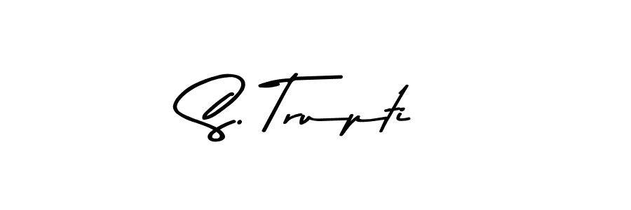 The best way (Asem Kandis PERSONAL USE) to make a short signature is to pick only two or three words in your name. The name S. Trupti include a total of six letters. For converting this name. S. Trupti signature style 9 images and pictures png