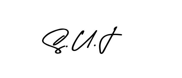 How to make S. U. J name signature. Use Asem Kandis PERSONAL USE style for creating short signs online. This is the latest handwritten sign. S. U. J signature style 9 images and pictures png