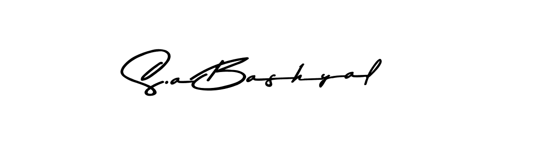 This is the best signature style for the S.a Bashyal name. Also you like these signature font (Asem Kandis PERSONAL USE). Mix name signature. S.a Bashyal signature style 9 images and pictures png