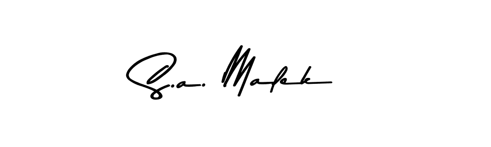 Also You can easily find your signature by using the search form. We will create S.a. Malek name handwritten signature images for you free of cost using Asem Kandis PERSONAL USE sign style. S.a. Malek signature style 9 images and pictures png