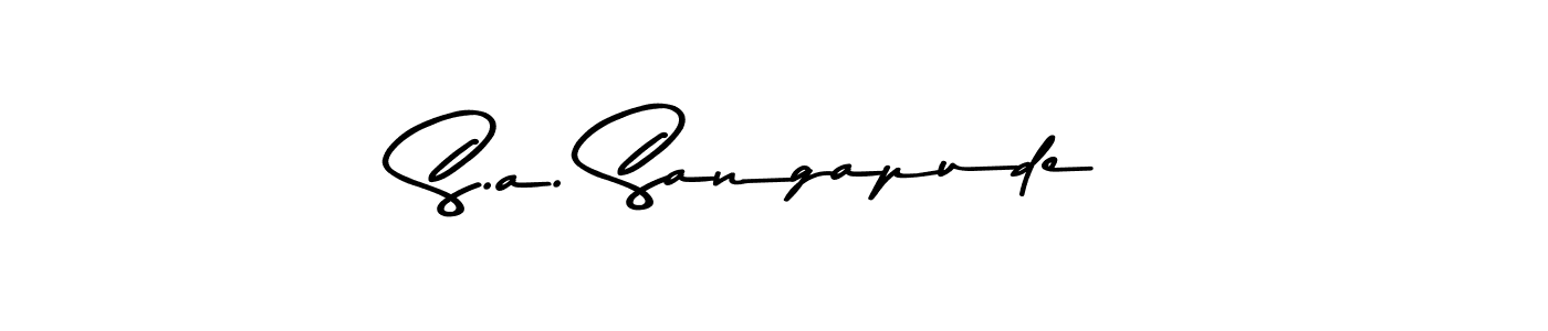 Make a beautiful signature design for name S.a. Sangapude. Use this online signature maker to create a handwritten signature for free. S.a. Sangapude signature style 9 images and pictures png