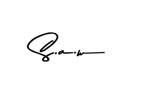 This is the best signature style for the S.a.w name. Also you like these signature font (Asem Kandis PERSONAL USE). Mix name signature. S.a.w signature style 9 images and pictures png
