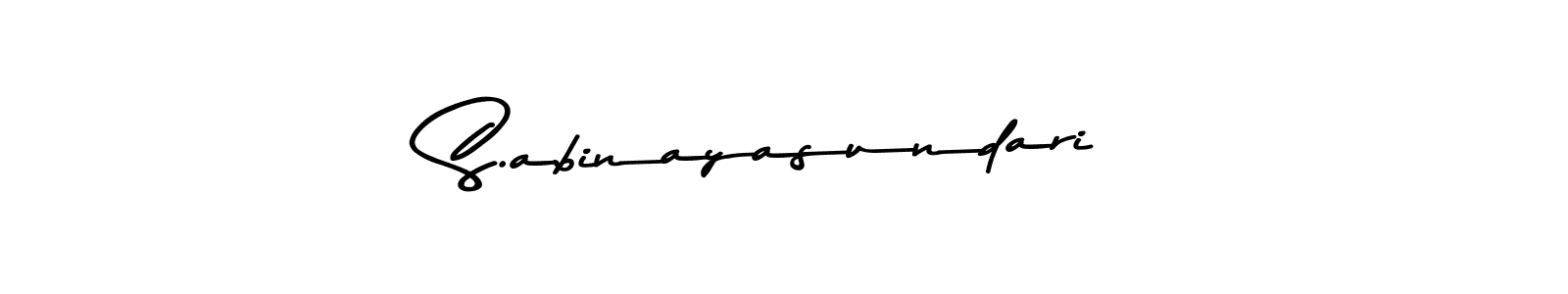 You should practise on your own different ways (Asem Kandis PERSONAL USE) to write your name (S.abinayasundari) in signature. don't let someone else do it for you. S.abinayasundari signature style 9 images and pictures png