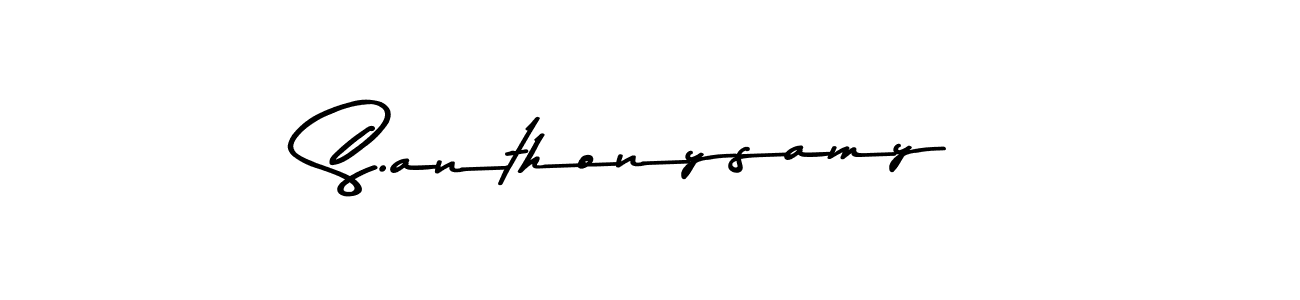 The best way (Asem Kandis PERSONAL USE) to make a short signature is to pick only two or three words in your name. The name S.anthonysamy include a total of six letters. For converting this name. S.anthonysamy signature style 9 images and pictures png