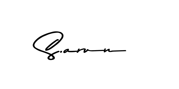 Make a beautiful signature design for name S.arun. With this signature (Asem Kandis PERSONAL USE) style, you can create a handwritten signature for free. S.arun signature style 9 images and pictures png