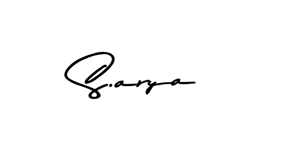 How to make S.arya name signature. Use Asem Kandis PERSONAL USE style for creating short signs online. This is the latest handwritten sign. S.arya signature style 9 images and pictures png