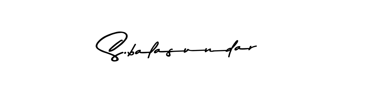 How to make S.balasundar name signature. Use Asem Kandis PERSONAL USE style for creating short signs online. This is the latest handwritten sign. S.balasundar signature style 9 images and pictures png