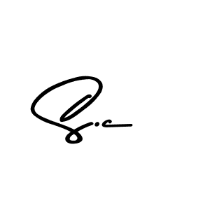 How to make S.c signature? Asem Kandis PERSONAL USE is a professional autograph style. Create handwritten signature for S.c name. S.c signature style 9 images and pictures png