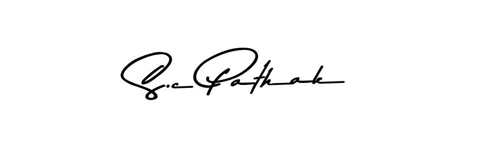 Use a signature maker to create a handwritten signature online. With this signature software, you can design (Asem Kandis PERSONAL USE) your own signature for name S.c Pathak. S.c Pathak signature style 9 images and pictures png